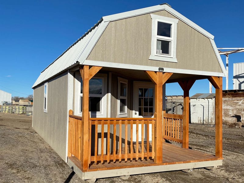Deluxe Lofted Barn Cabin, front/left side angle