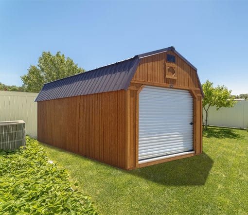 Lofted Garage set up in the backyard.