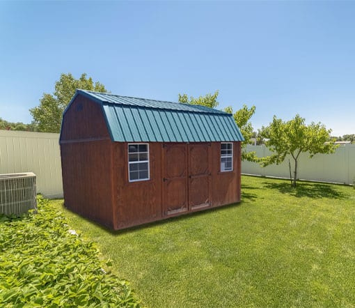 Side Lofted Barn in backyard.