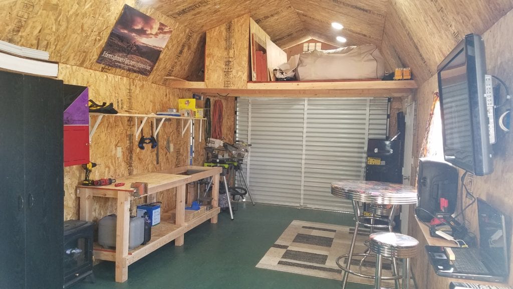 Interior of Garage as Work Shop