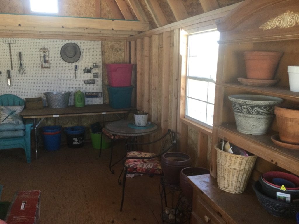 Interior View of Lofted Garage