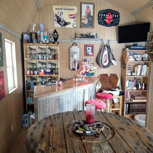 small bar in a man cave