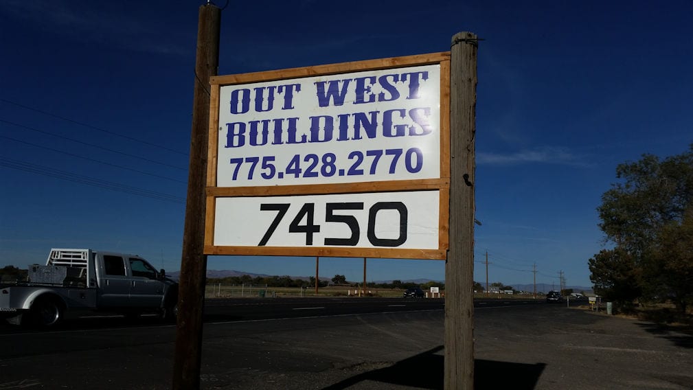 Out West Buildings Business Sign