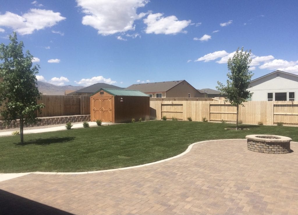 Shed in Back Yard