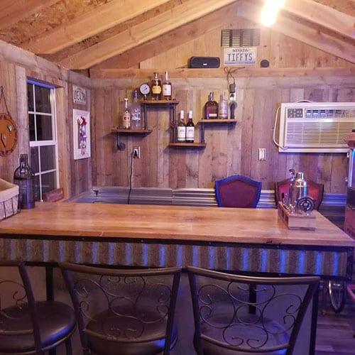 small bar in a man cave